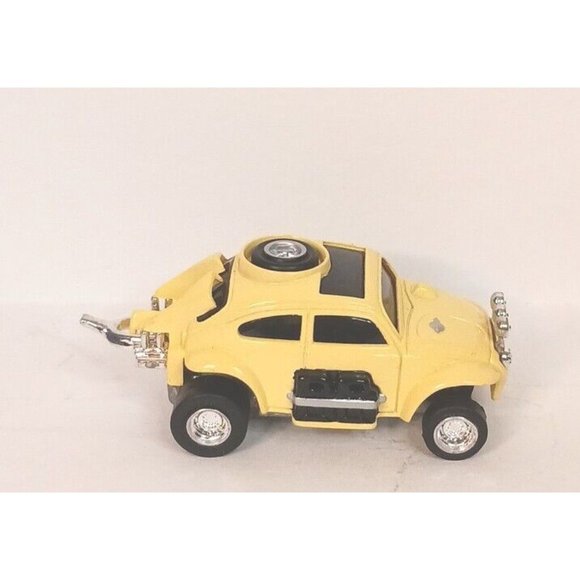 Polar Lights Volkswagon VW Beetle Baja Vintage Pull Back Tested Yellow - Picture 9 of 9